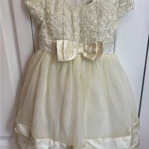 Jona Michelle Cream Floral Kids Dress